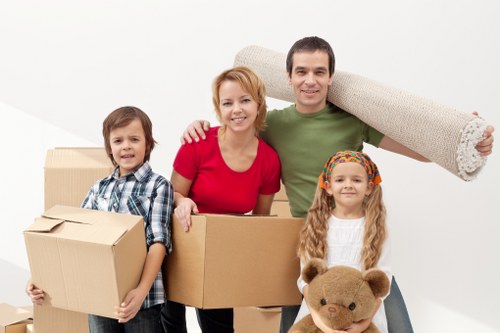 Packing materials and boxes ready for a move